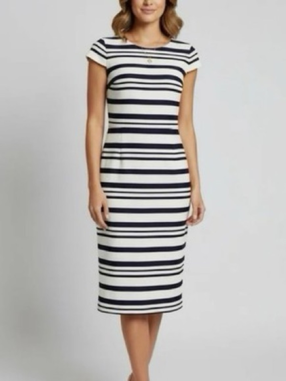 J.Crew Suiting, Double Stripe Cap Sleeve Sheath Dress,